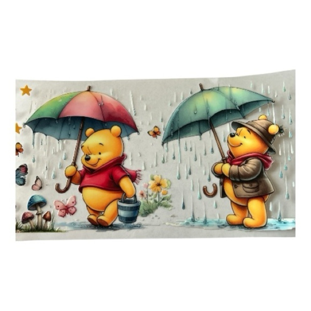Pooh Rainy Day Cup Decal 165